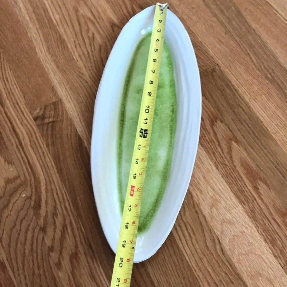 NWT Anthropologie Terrain Handmade Chartreuse Fish Platter.